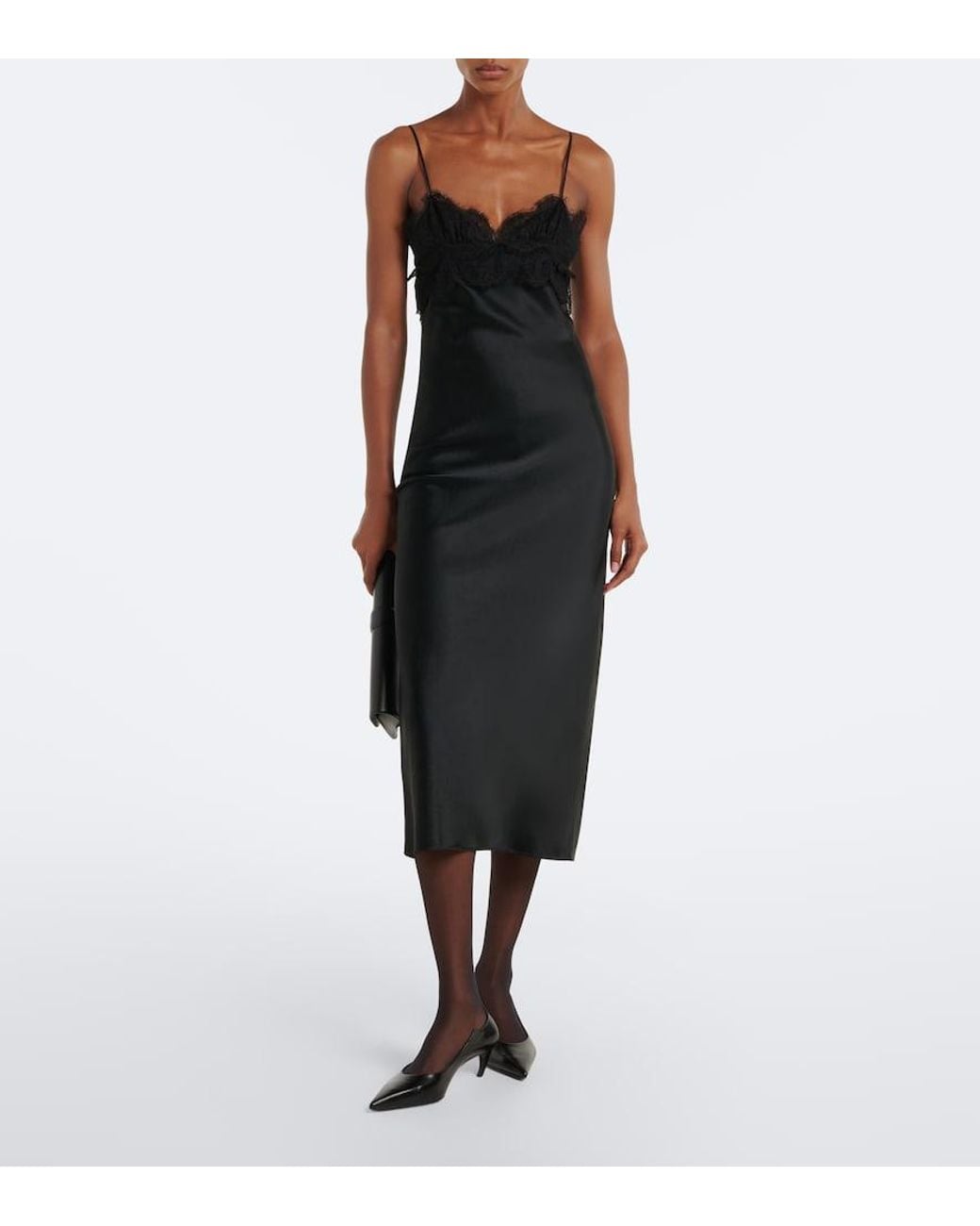 Khaite Black Valerie Leather Pumps