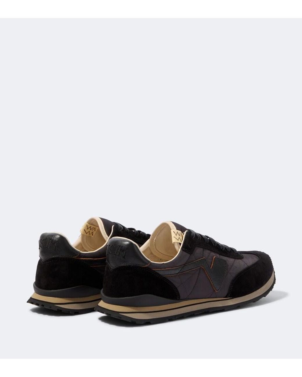 Visvim Black Fkt Runner Suede-Trimmed Sneakers for men