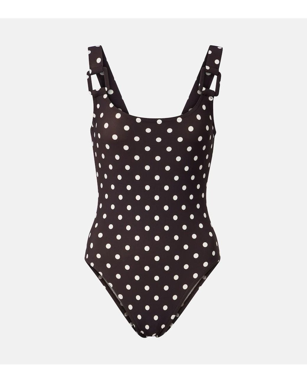 Karla Colletto Black Polka-Dot Swimsuit