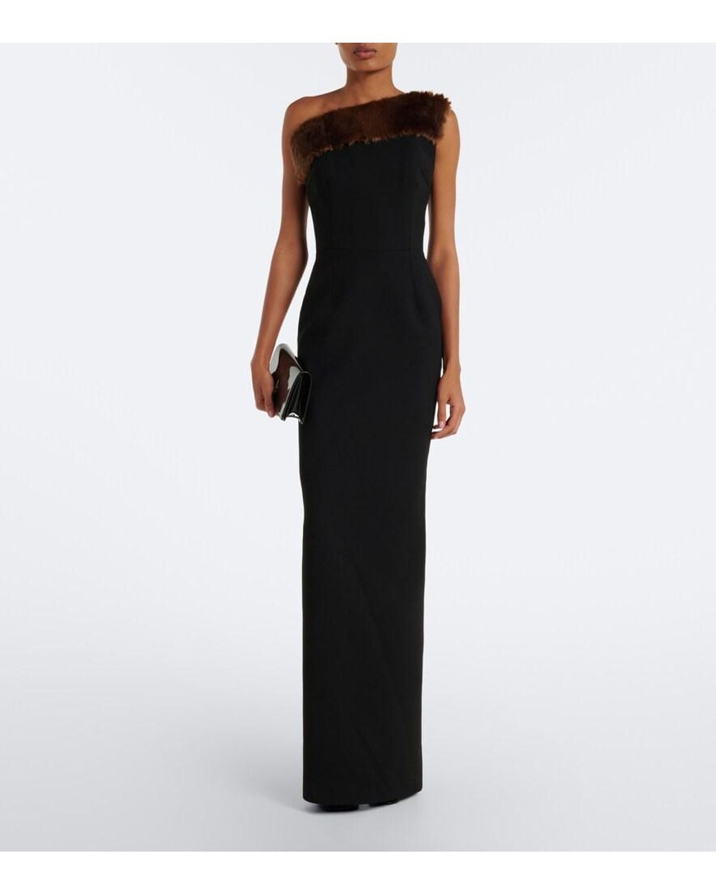 The New Arrivals Ilkyaz Ozel Black Fuji Bustier Gown