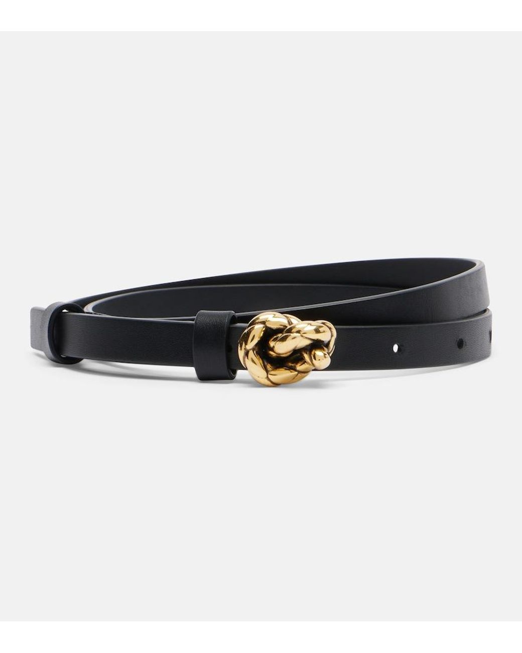 Bottega Veneta Black Knot Leather Belt