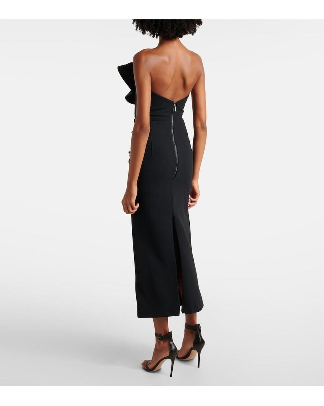 Maticevski Black Requiem Ruffled Maxi Dress
