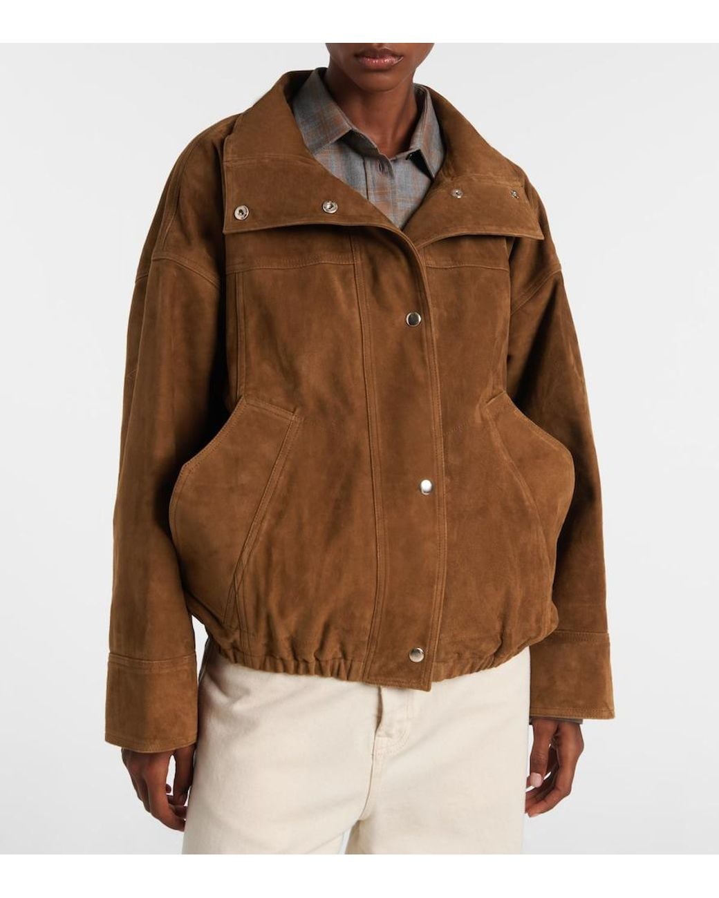 Rohe Brown Jacke Aus Veloursleder