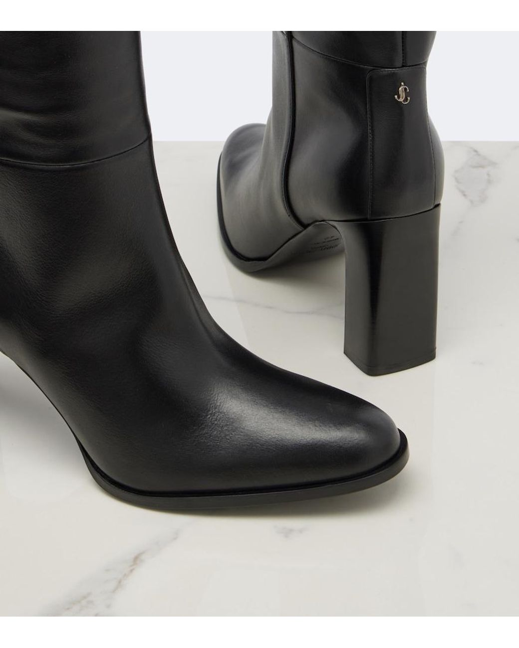 Jimmy Choo Black Bibi Leather Knee-High Boots