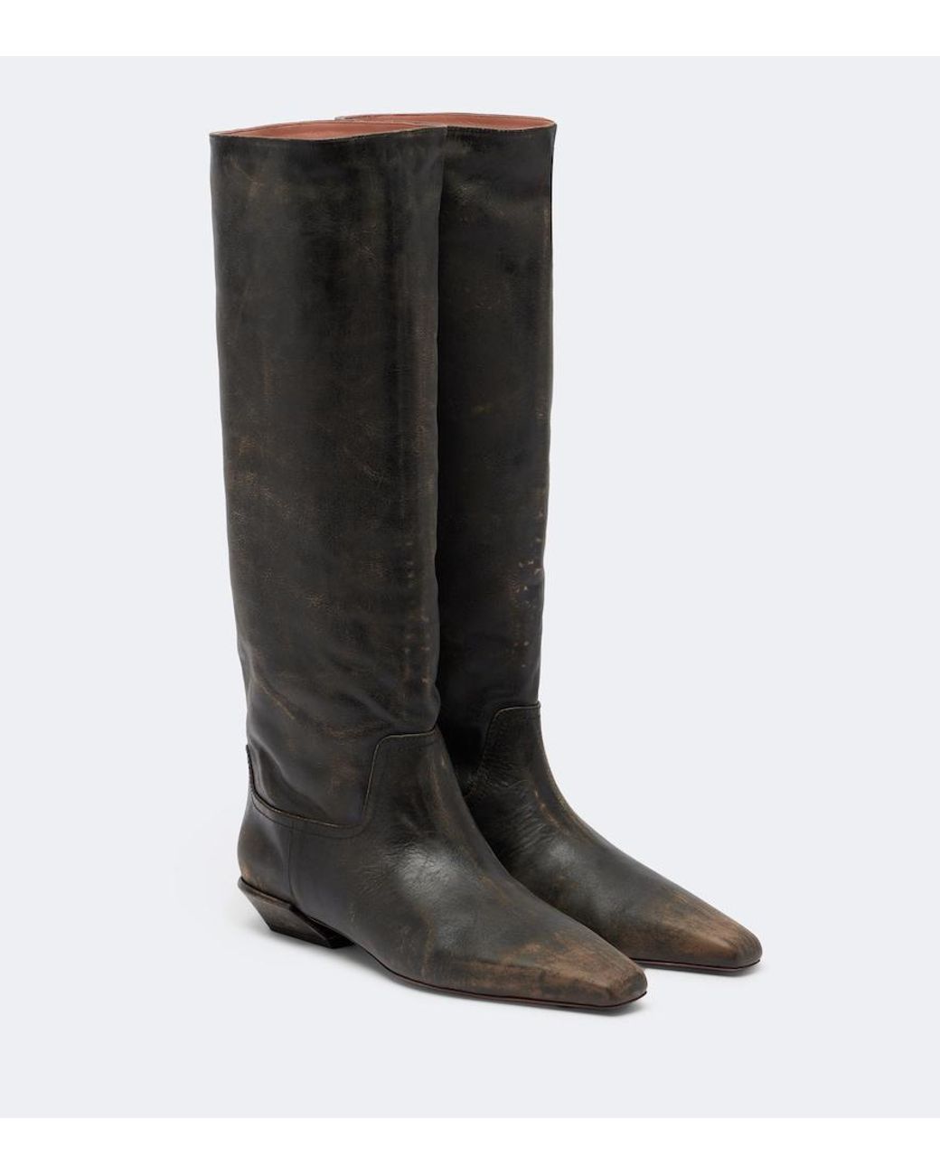 Paris Texas Black Bettina Leather Knee-High Boots