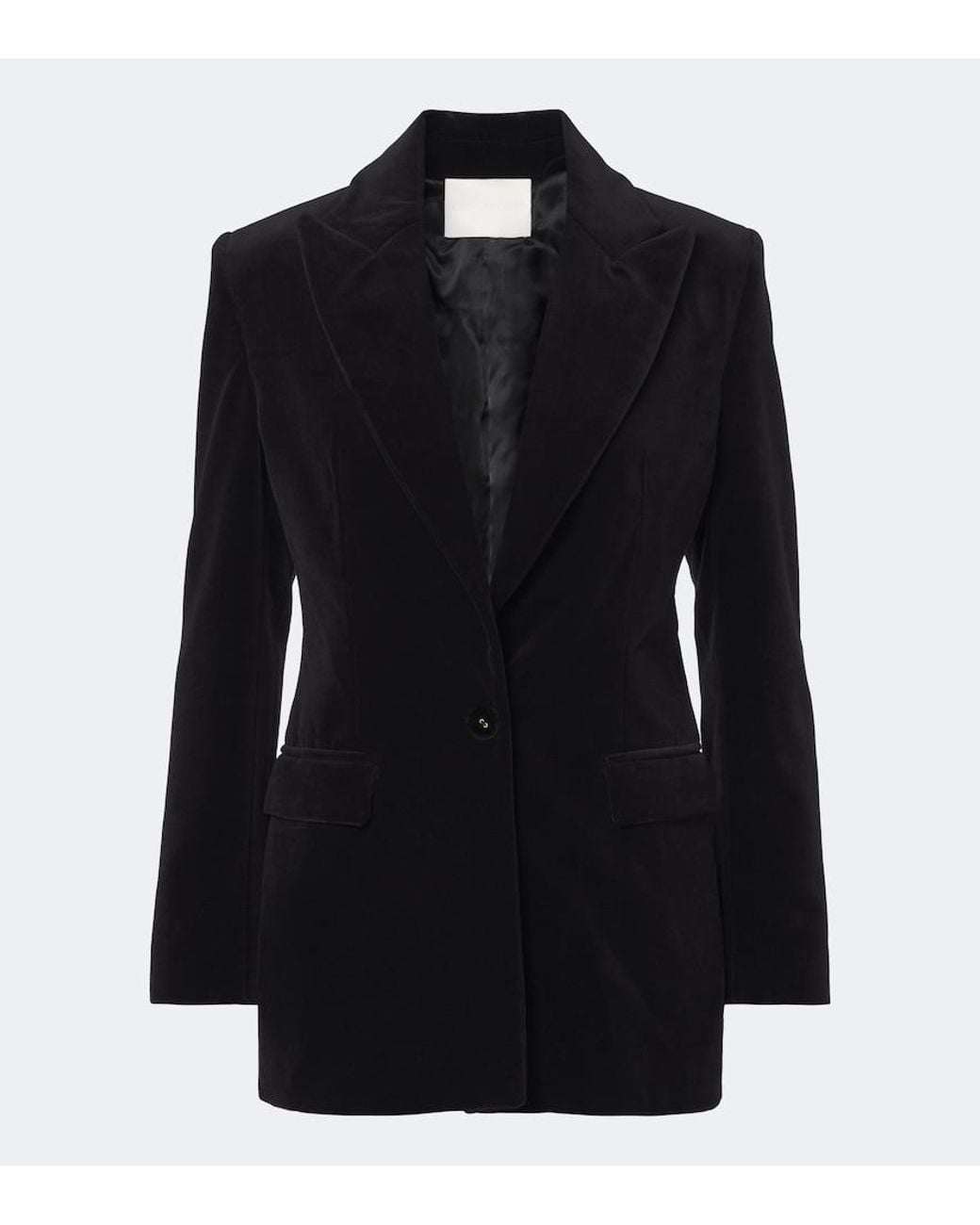 Costarellos Black Daimy Cotton Velvet Blazer