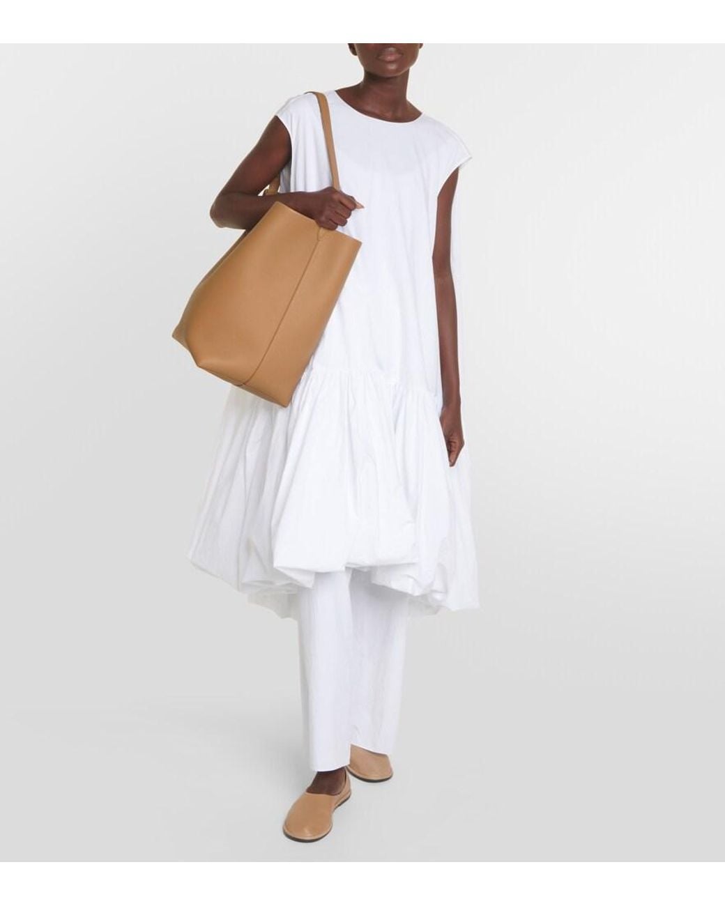 The Row Brown Tote Bag N/S Park Large Aus Leder