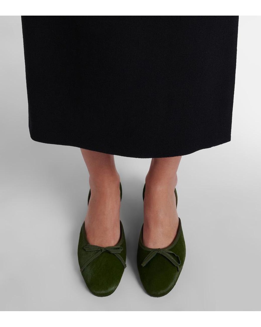 Herbert Levine Green 24/7 Calf Hair Ballet Flats