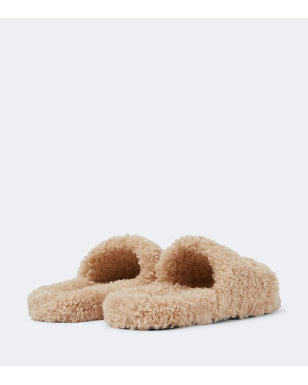 Balenciaga Multicolor Faux-shearling Embroidered Logo Slides for men