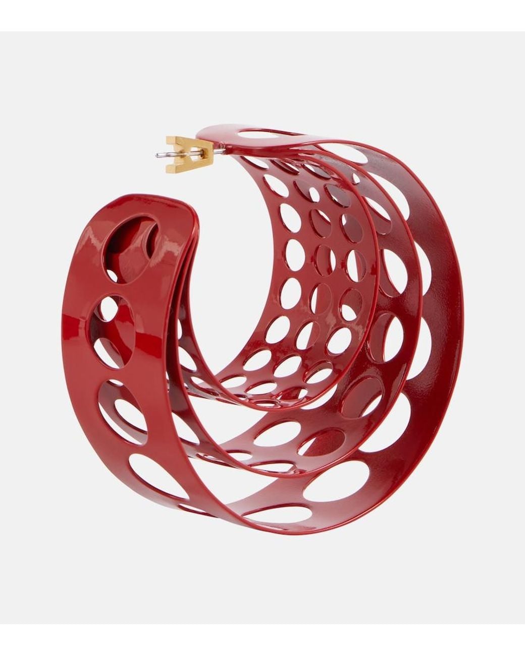 Alaïa Red Medium Hoop Earrings