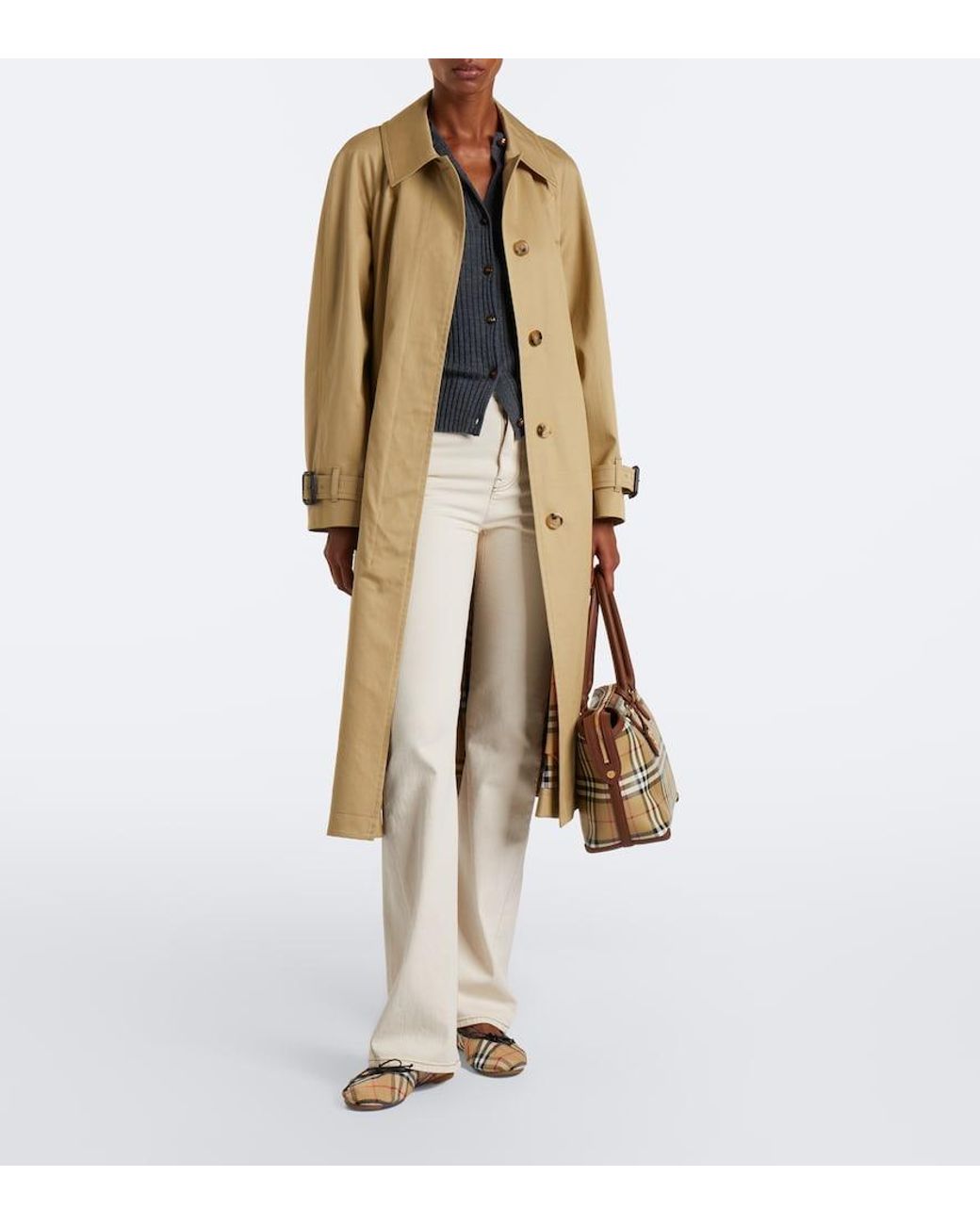 Burberry Blue Ekd Ribbed-Knit Cashmere Cardigan