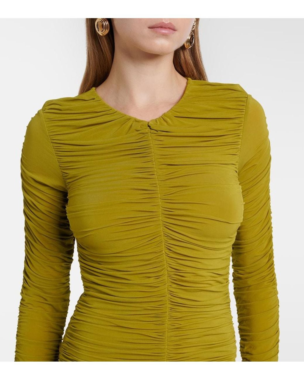 TOVE Green Eira Gathered Maxi Dress