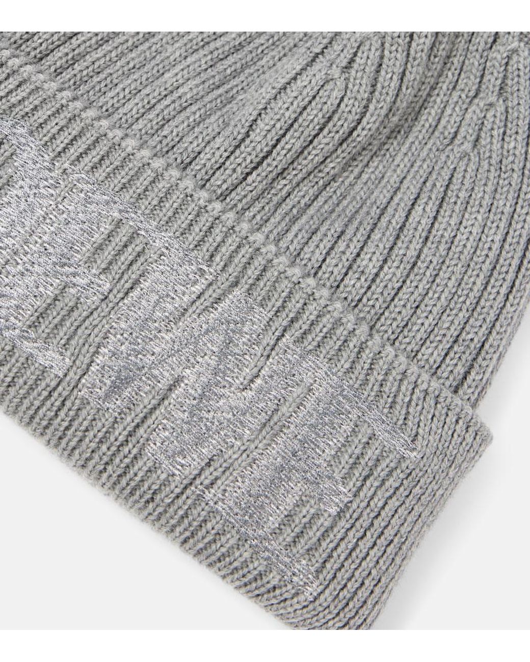 Loewe Gray Logo Wool Beanie