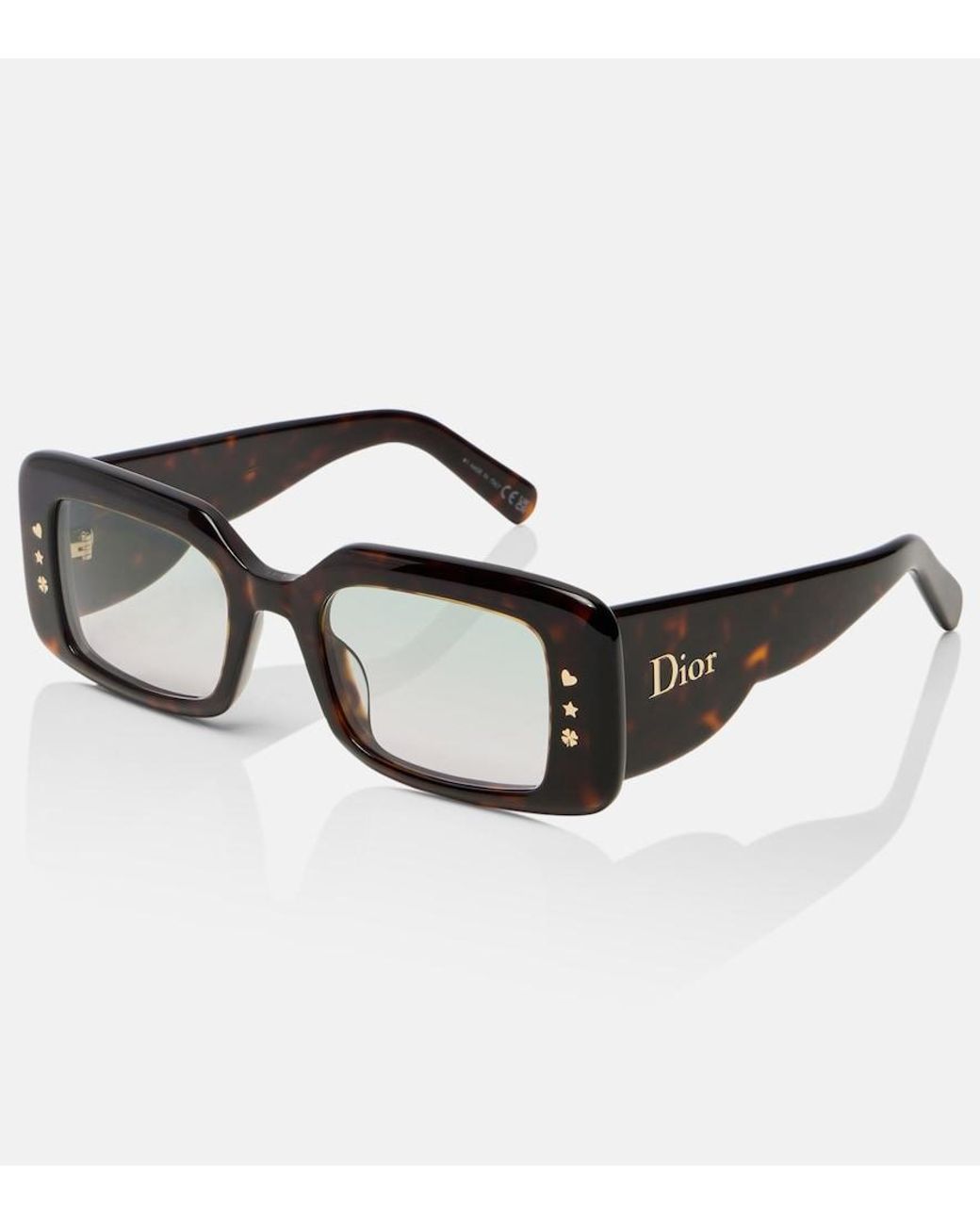 Dior Brown Diorluckycharms S1I Rectangular Sunglasses