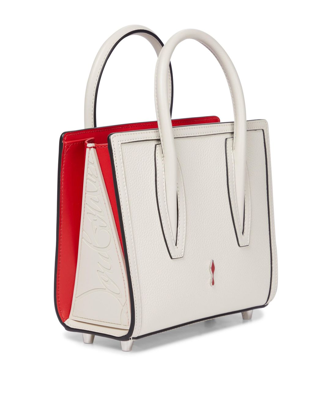 Christian Louboutin Paloma S Mini Embellished Leather Tote in White Lyst