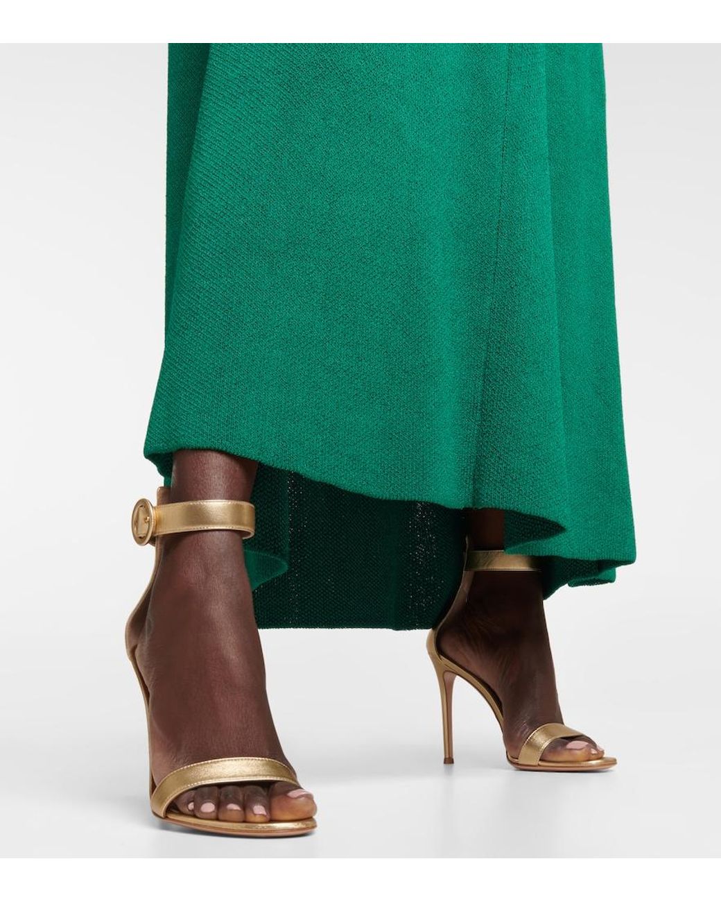 Gianvito Rossi Natural Portofino 105 Leather Sandals