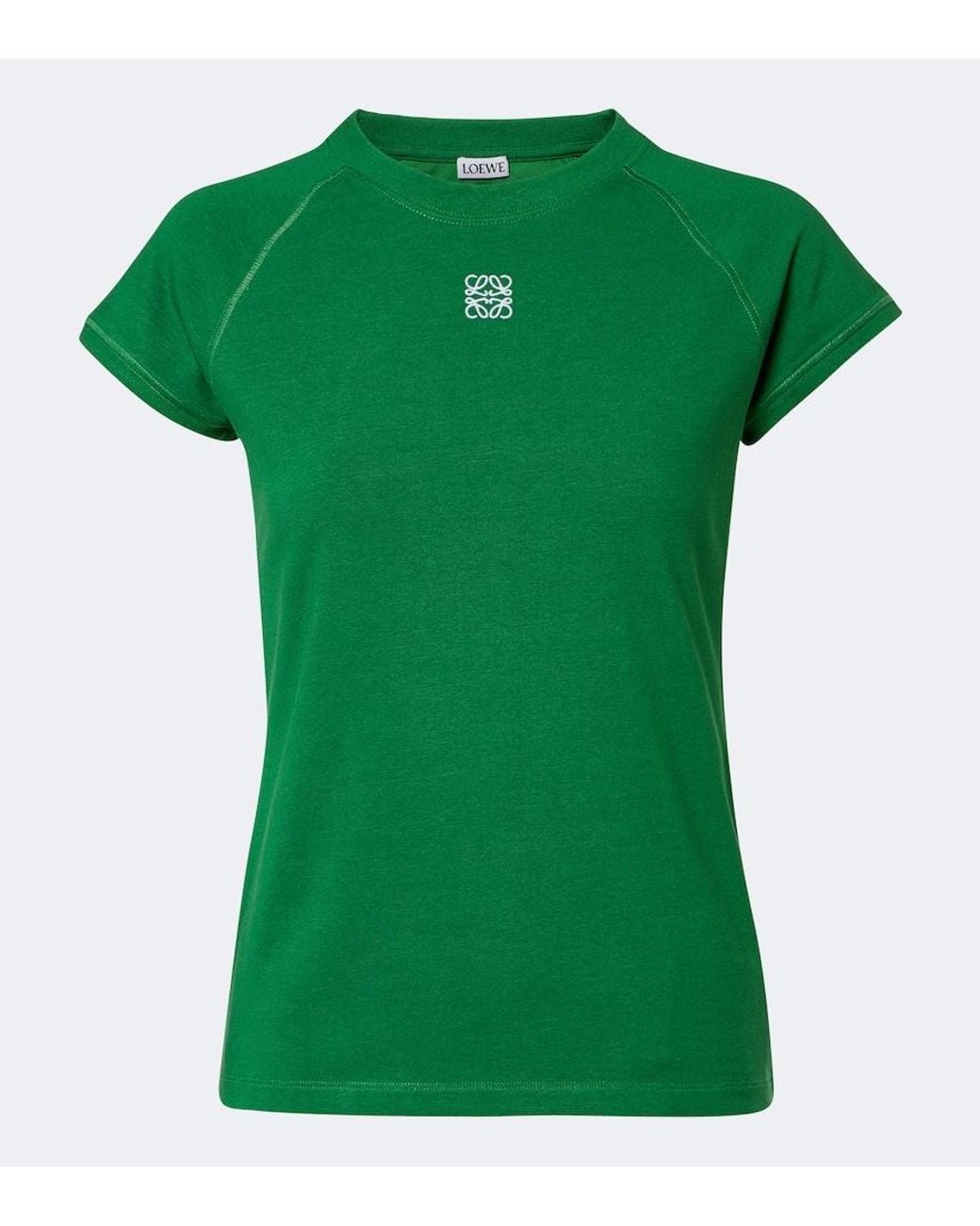 Loewe Green Anagram Cotton-Blend T-Shirt