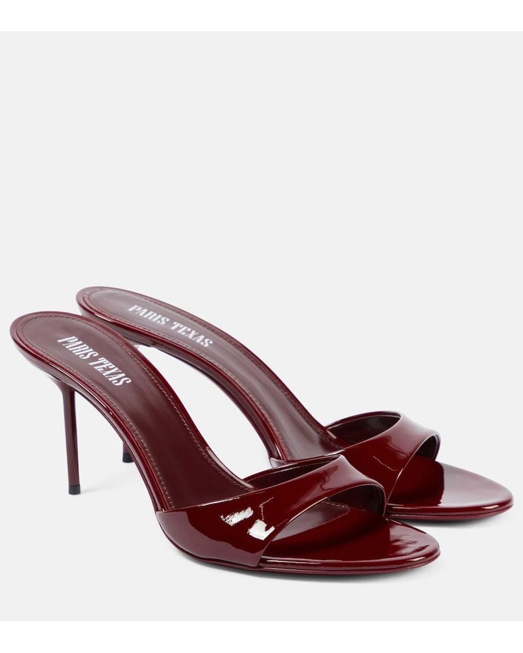 Paris Texas Red Lidia 70 Patent Leather Mules