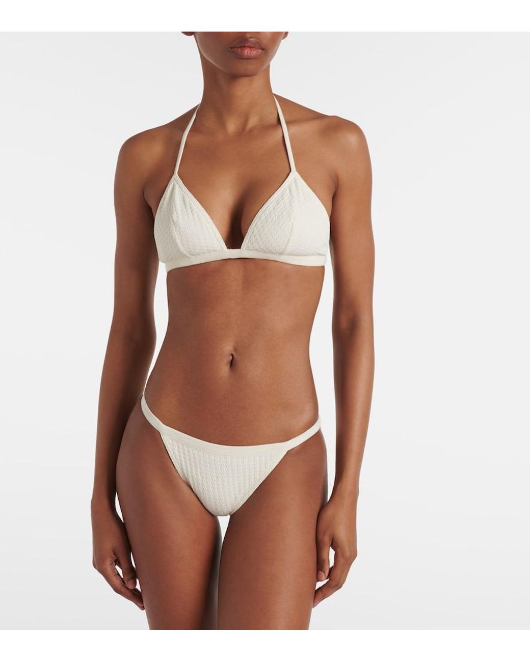 Top De Bikini Extra De Jacquard Eres de color White