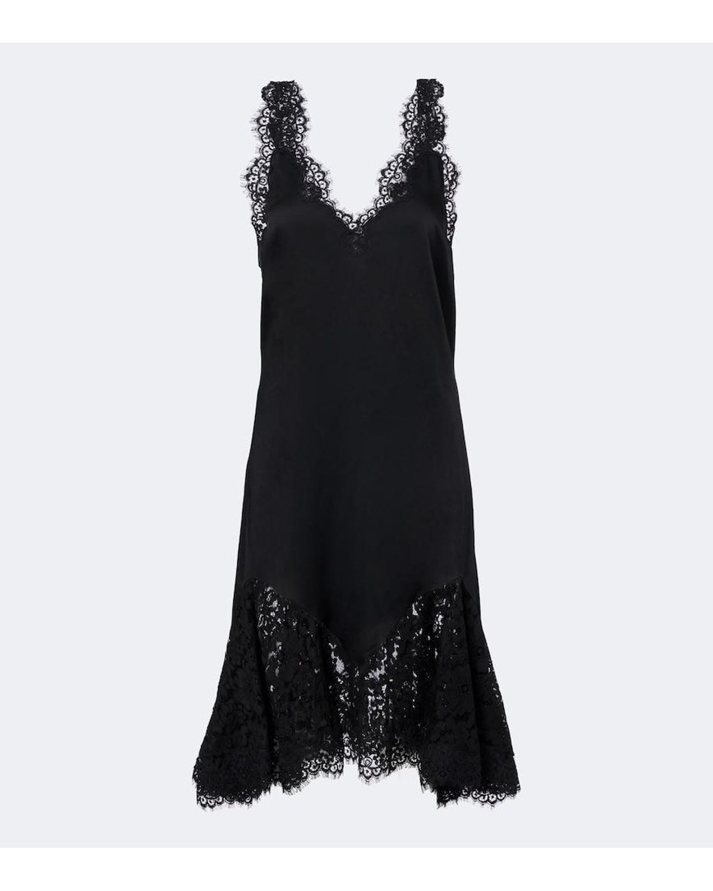 Stella McCartney Black Lace-Trimmed Minidress