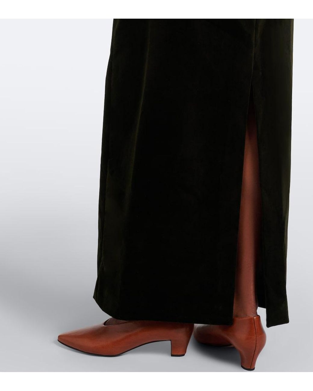 Jil Sander Black Cotton Velvet Gown