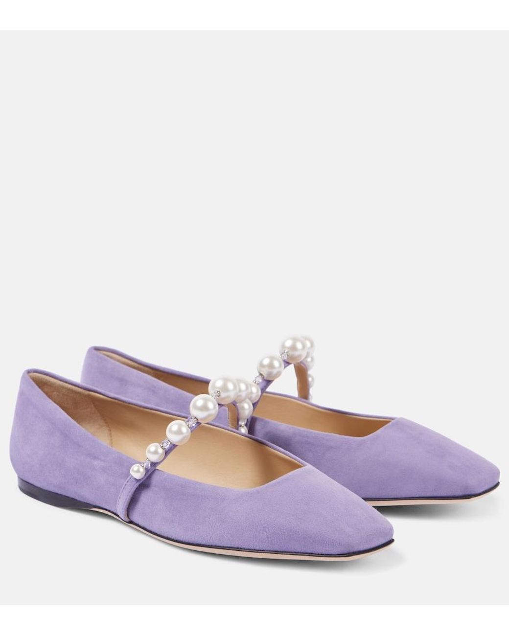 Jimmy Choo Purple Ade Suede Flat