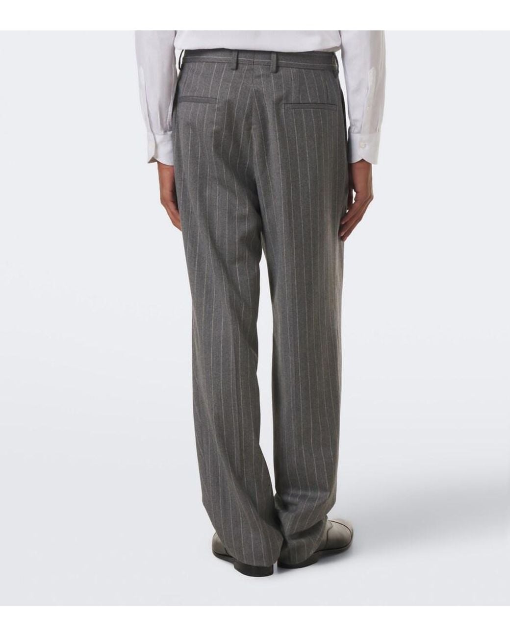 Dolce & Gabbana Gray Pinstripe Virgin Wool Suit Pants for men