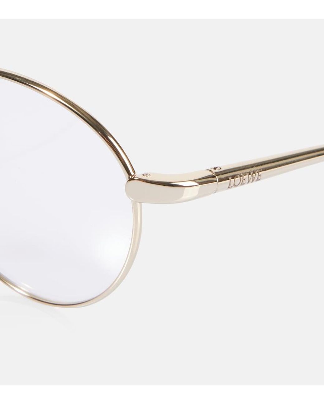 Loewe Metallic Slim Round Glasses