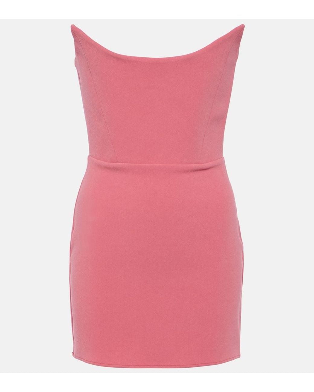 Alex Perry Pink Strapless Crepe Minidress