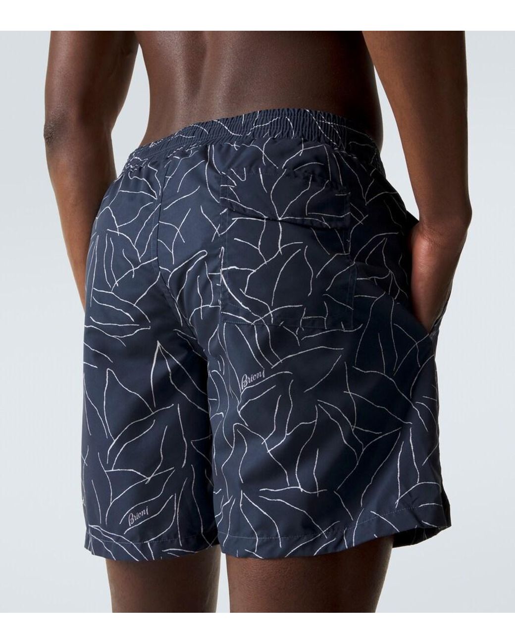 Banador Estampado Brioni de hombre de color Blue