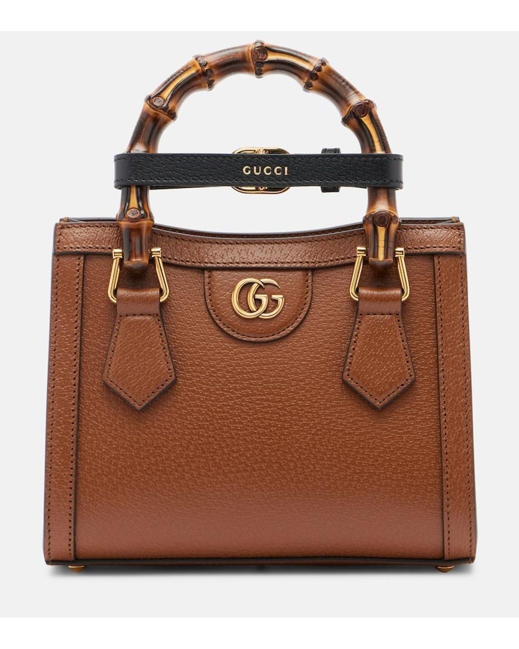 Gucci Brown Diana Small Leather Top-Handle Bag