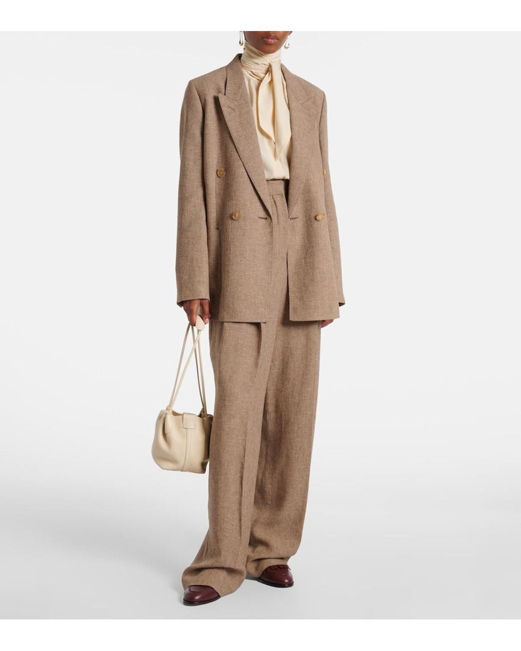Loro Piana Brown Linen Blazer