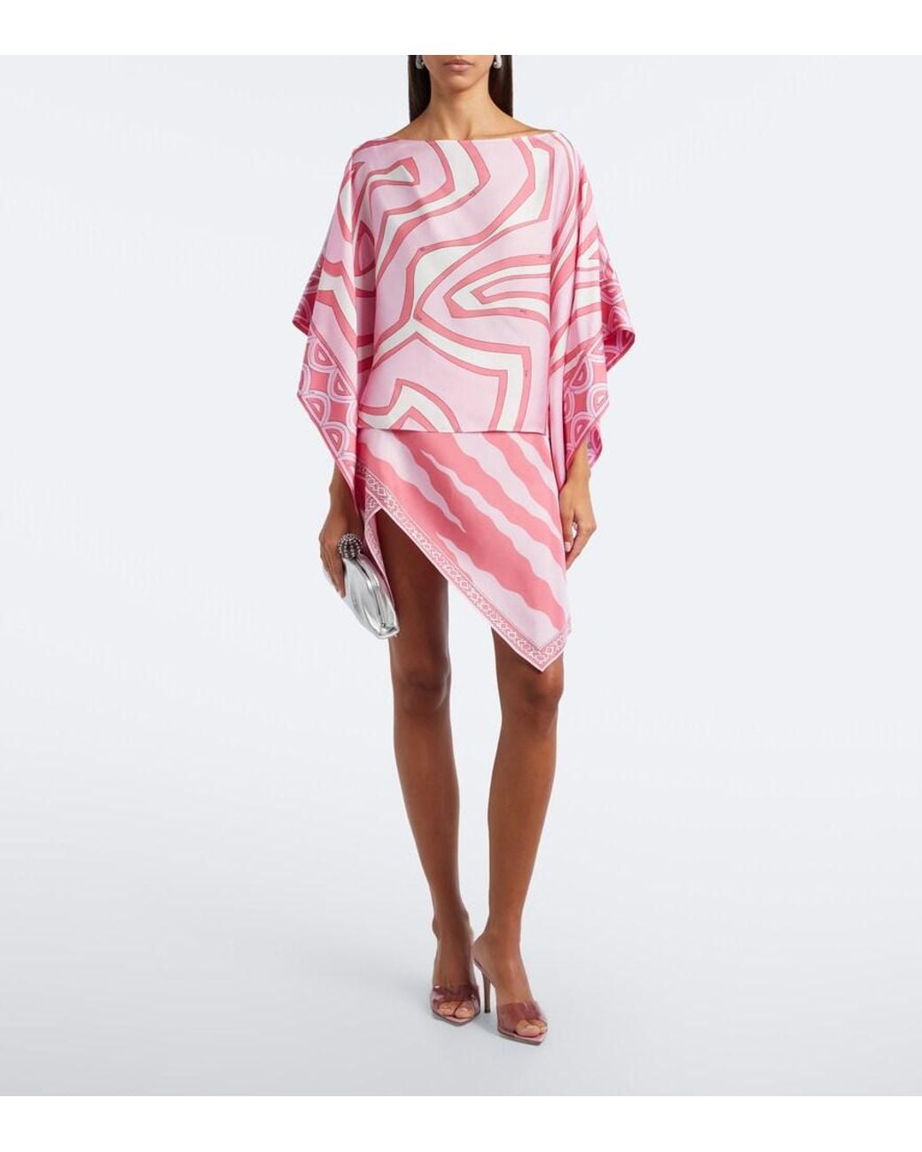 Emilio Pucci Pink Labirinto Silk Twill Blouse
