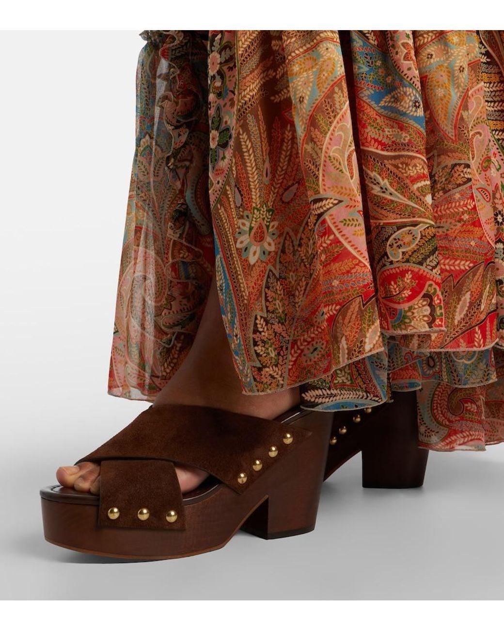 Paris Texas Brown Marisol Suede Platform Mules