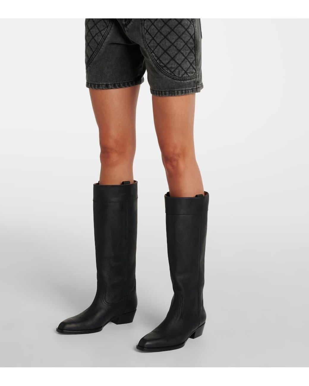 Paris Texas Black Helena 35 Leather Boots