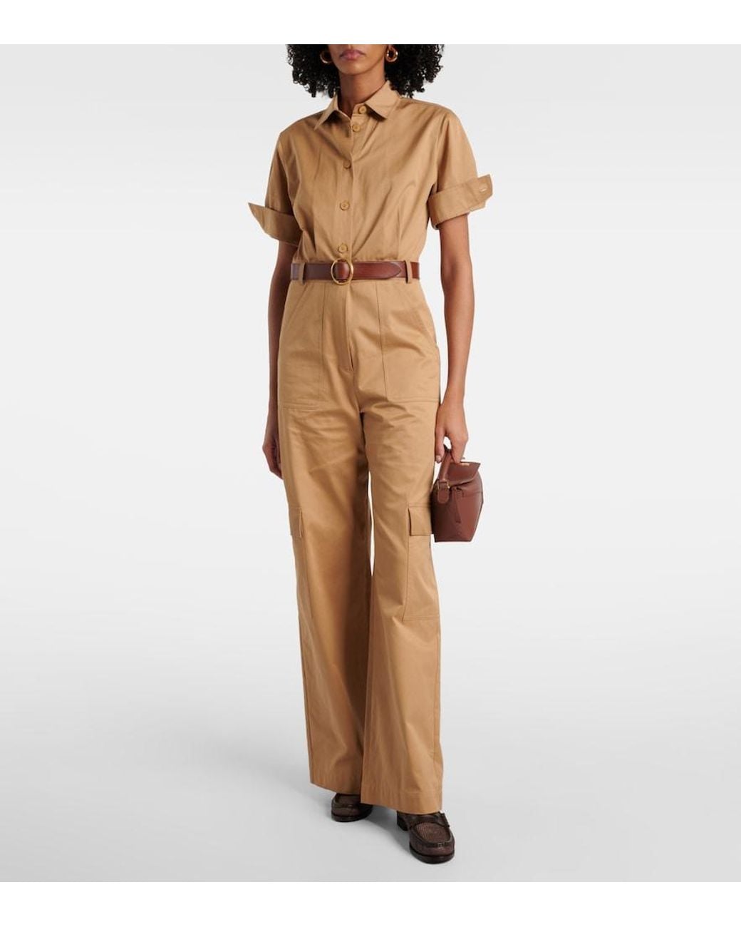 Max Mara Brown Loafers Mit Leder