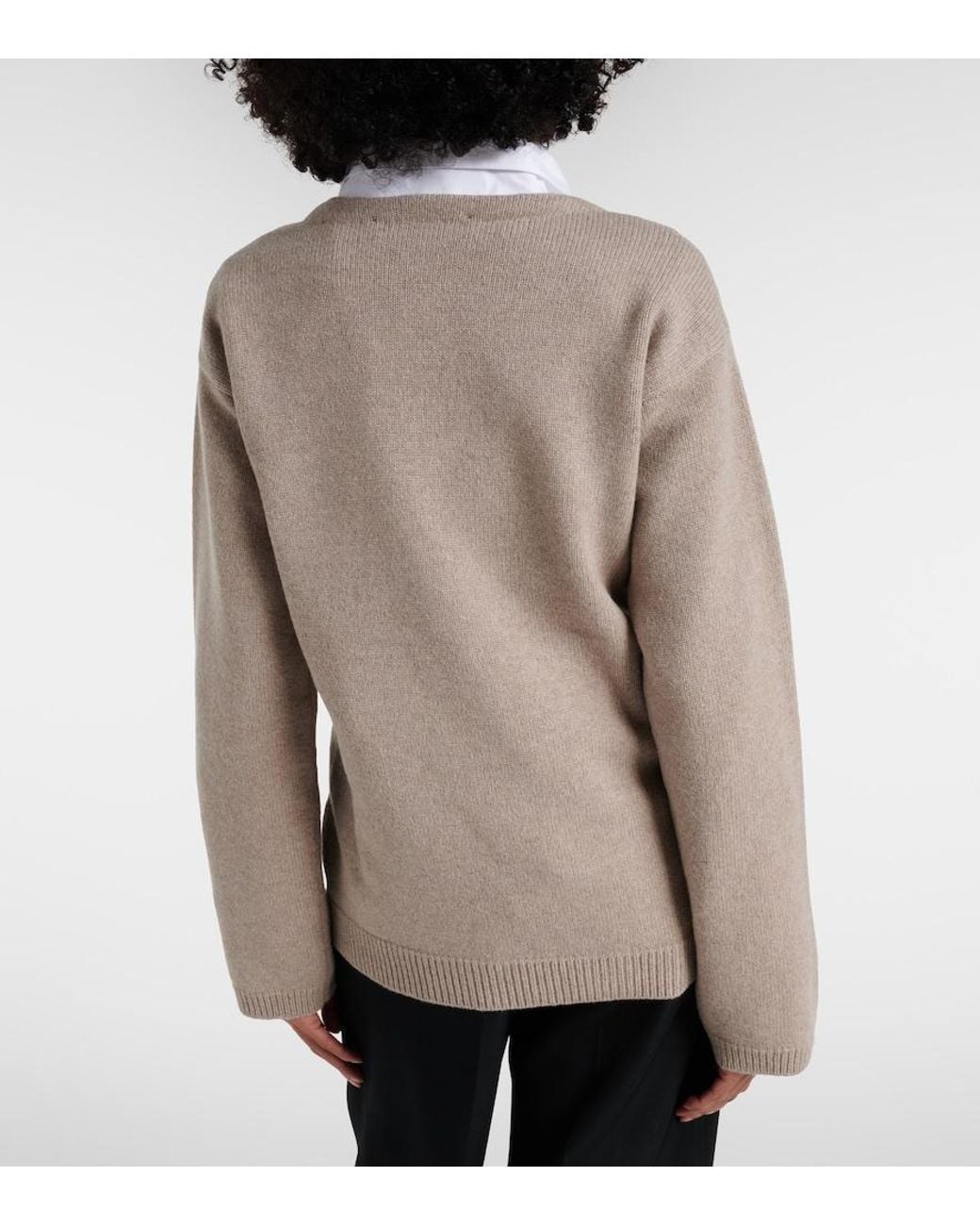 Rohe Brown Wool And Cashmere Wrap Cardigan