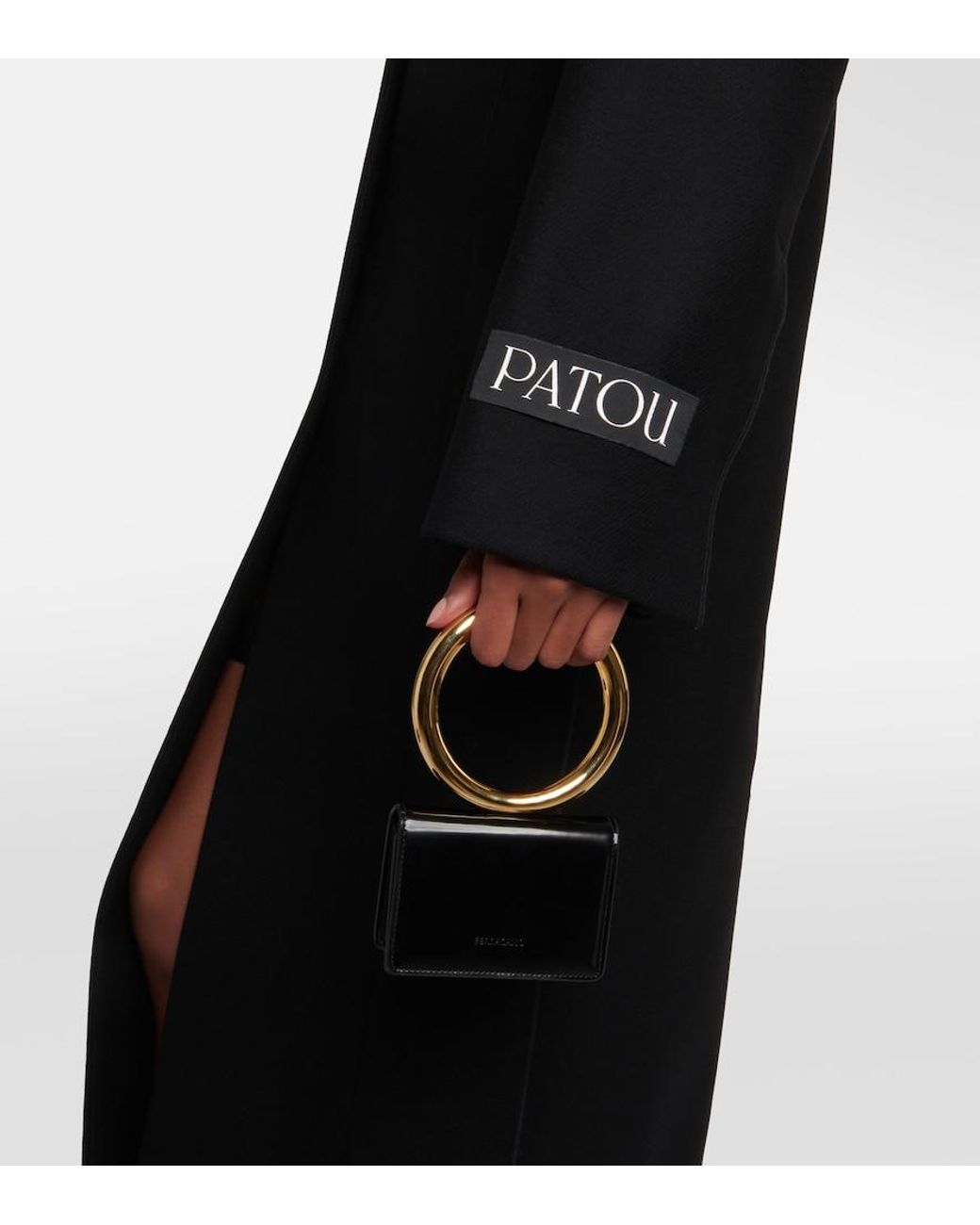 Patou Black Long Tailored Coat