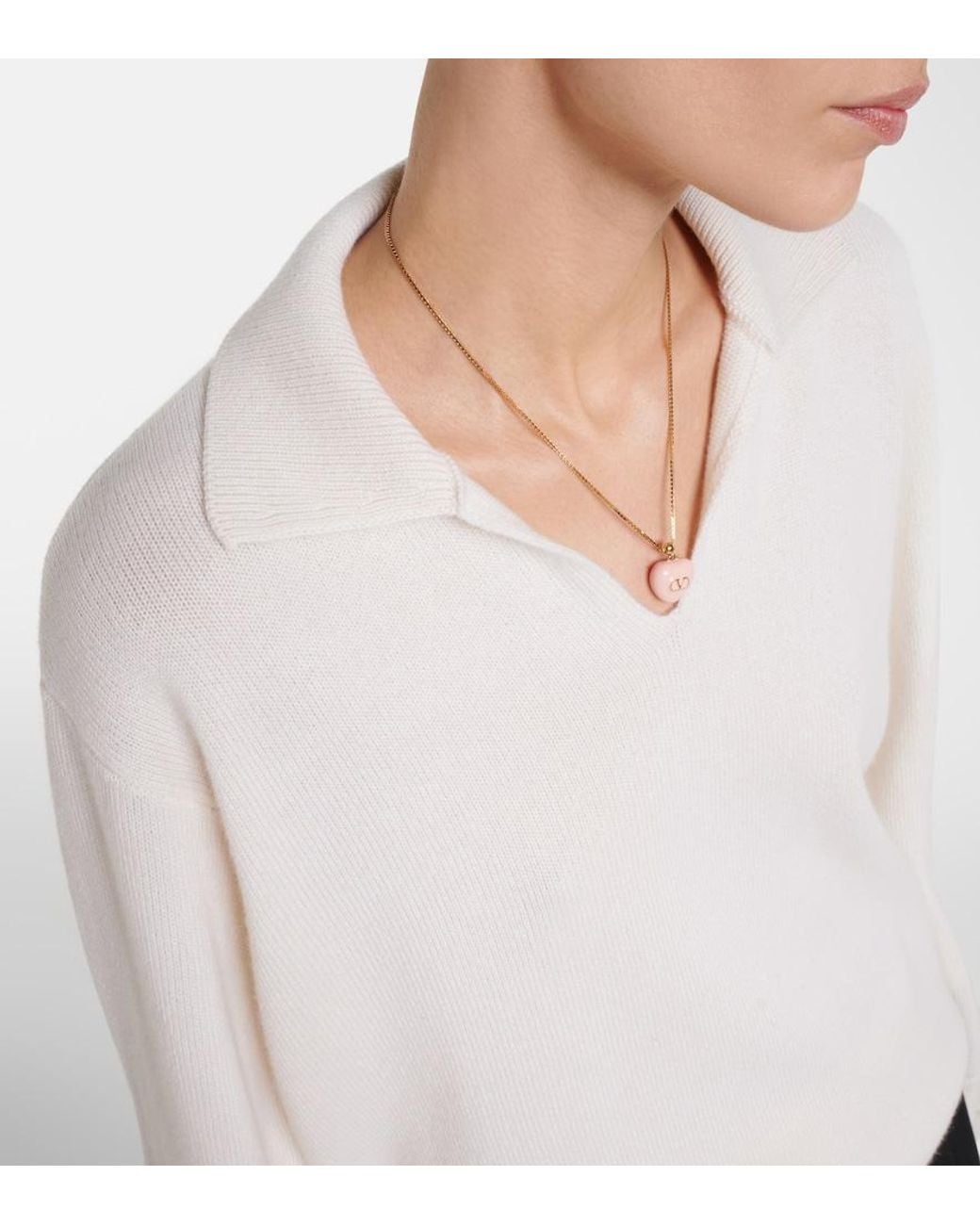 Valentino White Cashmere Polo Sweater