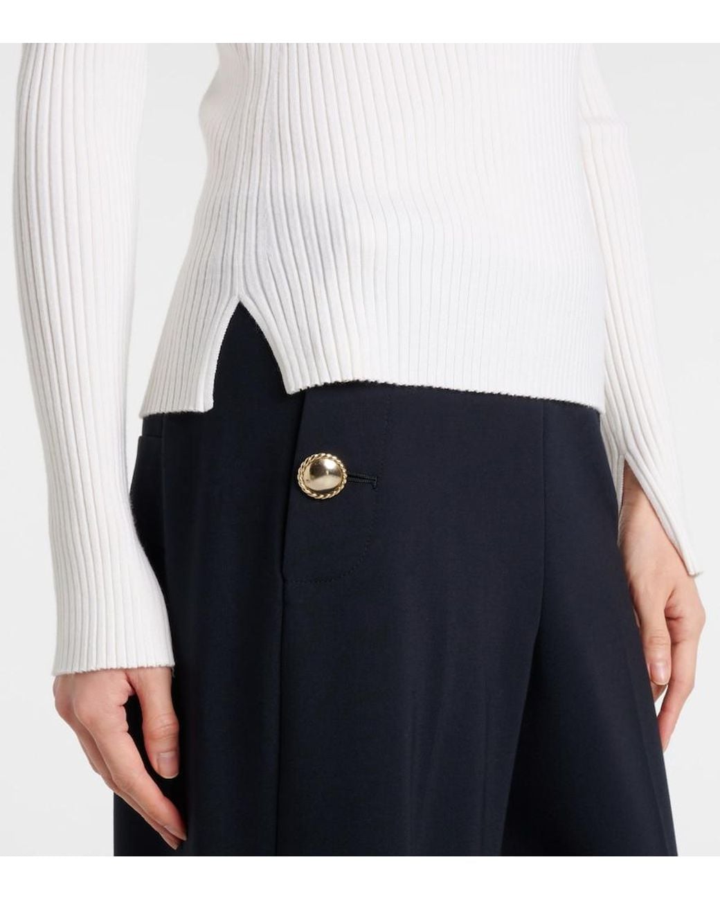 Dorothee Schumacher White Essential Ease Wool And Silk-Blend Sweater