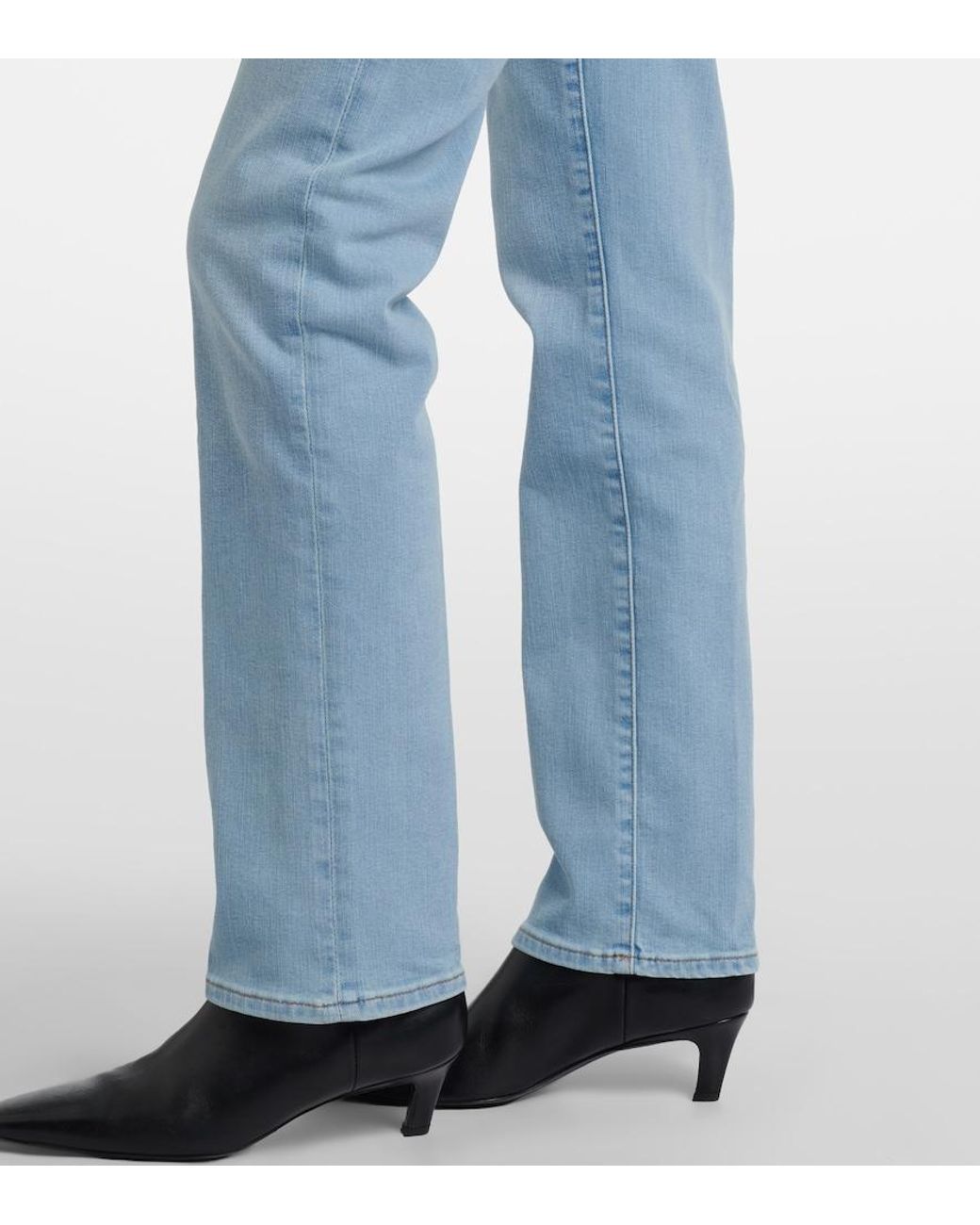 FRAME Blue Le Sleek Long Straight Jeans