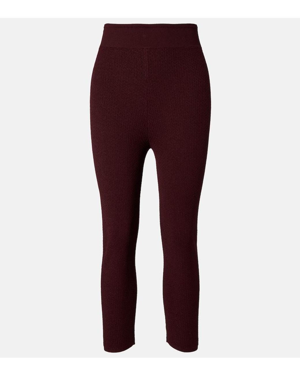 Chloé Red Knitted Capri Pants