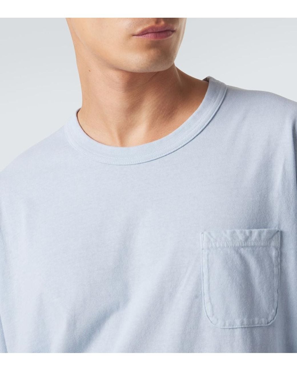 Visvim Blue Mondo Oversized Cotton Jersey T-Shirt for men
