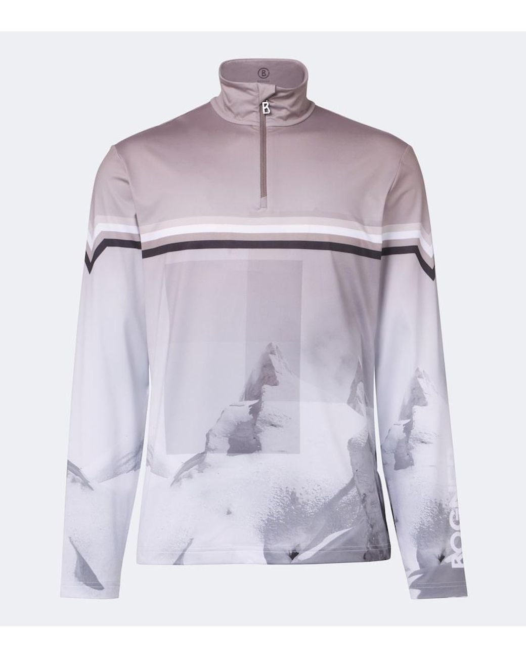 Bogner Purple Verti Printed Ski Top for men