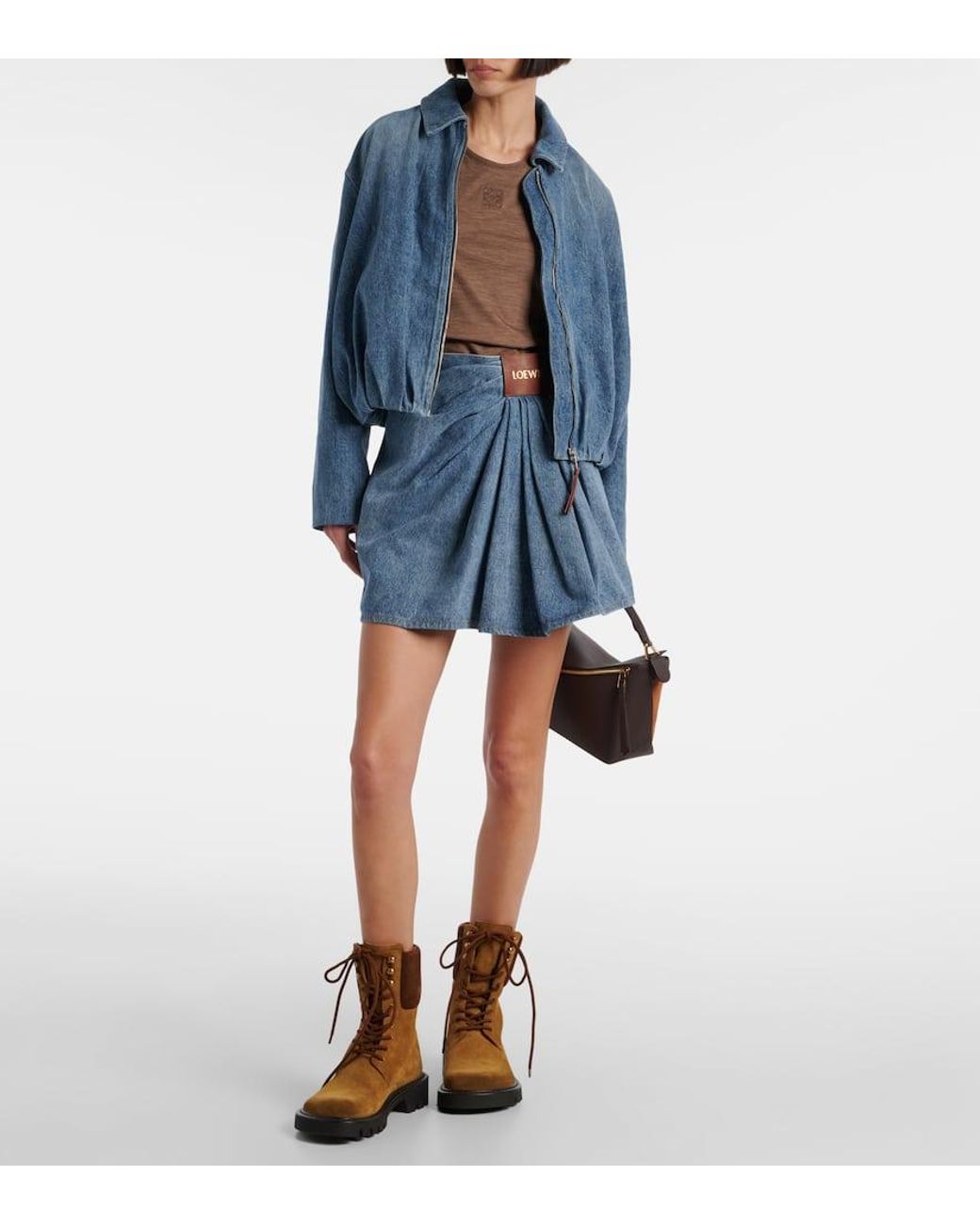 Loewe Blue Draped Denim Jacket
