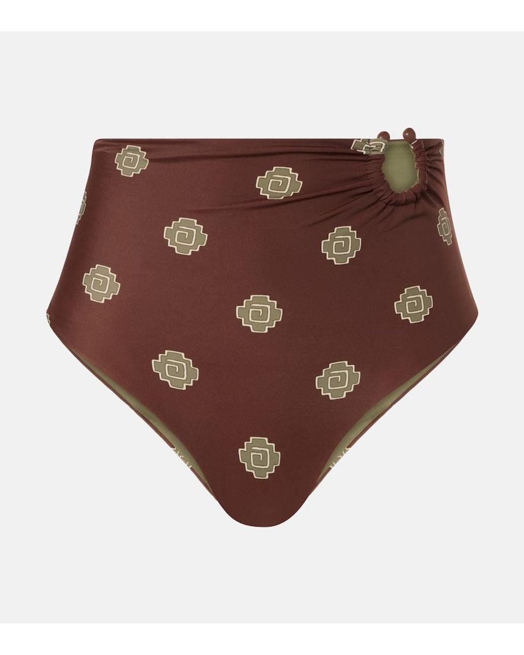 Johanna Ortiz Brown Taita Printed Bikini Bottoms