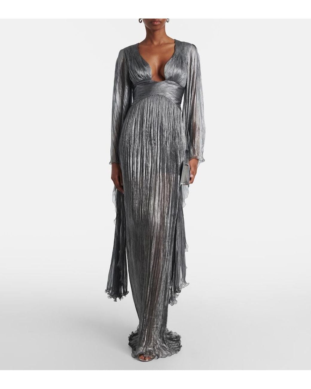 Maria Lucia Hohan Gray Catia Silk Gown