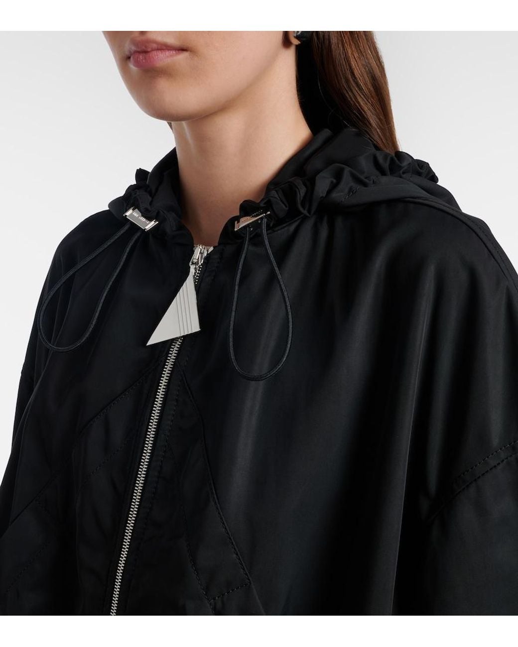The Attico Black Oversized Bomber Jacket