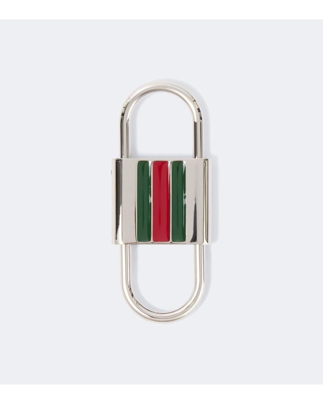 Gucci White Padlock Key Ring for men