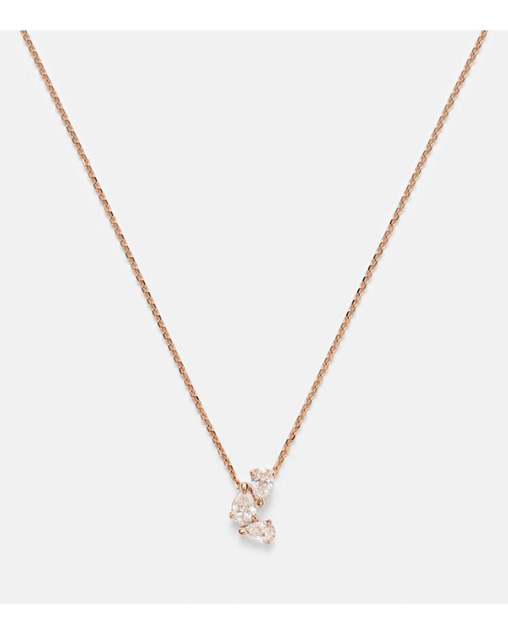 Repossi Blue Serti Sur Vide 18Kt Rose Pendant Necklace With Diamonds